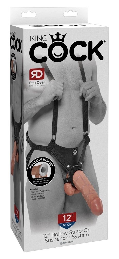 King Cock - Realistyczne Dildo Strap-On Na Szelkach 30 CM King Cock - Realistyczne Dildo Strap-On Na Szelkach 30 CM