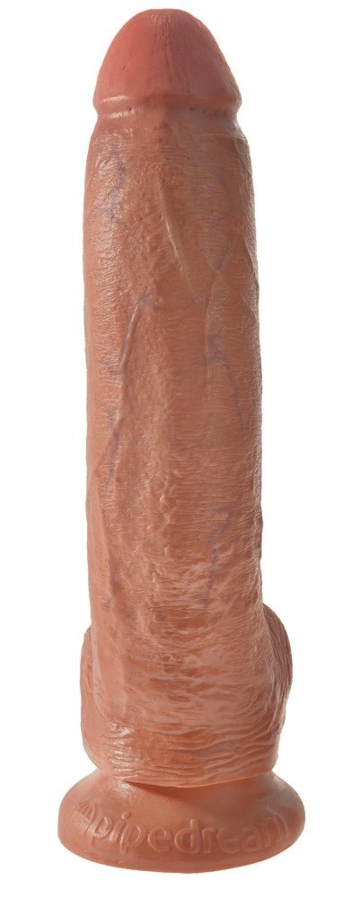 King Cock - Realistyczne Dildo Z Żołędziem Jądrami I Żyłkami 23 CM Ciemny Kolor Skóry King Cock - Realistyczne Dildo Z Żołędziem Jądrami I Żyłkami 23 CM Ciemny Kolor Skóry