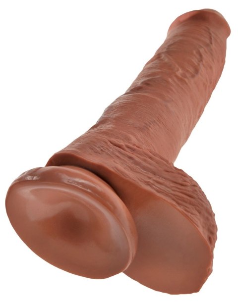 King Cock - Realistyczne Dildo Z Żołędziem Jądrami I Żyłkami 25 CM Ciemny Kolor Skóry King Cock - Realistyczne Dildo Z Żołędziem Jądrami I Żyłkami 25 CM Ciemny Kolor Skóry