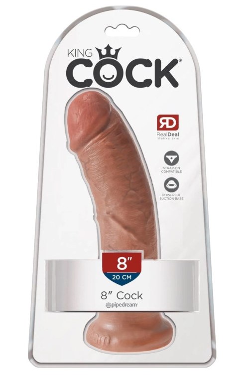 King Cock - Realistyczne Dildo Z Żyłkami I Przyssawką 20 CM Jasny Kolor Skóry King Cock - Realistyczne Dildo Z Żyłkami I Przyssawką 20 CM Jasny Kolor Skóry