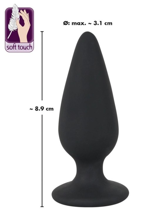 Korek Analny Stożkowy Ciężki Średni(8,9cm) - Black Velvets Korek Analny Stożkowy Ciężki Średni(8,9cm) - Black Velvets
