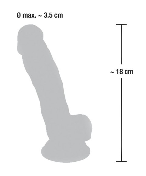 Medical Silicone - Medyczne Silikonowe Dildo 18cm Medical Silicone - Medyczne Silikonowe Dildo 18cm