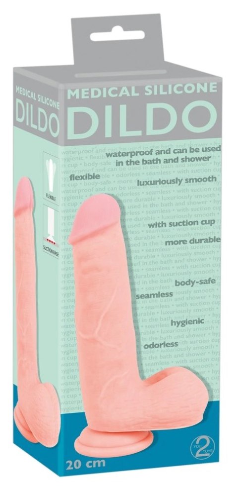 Medical Silicone - Medyczne Silikonowe Dildo 20cm Medical Silicone - Medyczne Silikonowe Dildo 20cm
