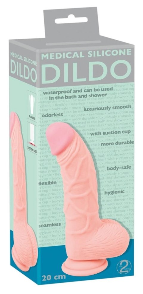 Medical Silicone - Medyczne Silikonowe Dildo 20cm Medical Silicone - Medyczne Silikonowe Dildo 20cm