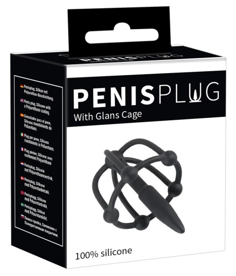 Penisplug - Dylator Z Kulą Korkową I Klatką Na Żołądź I Kulkami Stymulującymi Penisplug - Dylator Z Kulą Korkową I Klatką Na Żołądź I Kulkami Stymulującymi