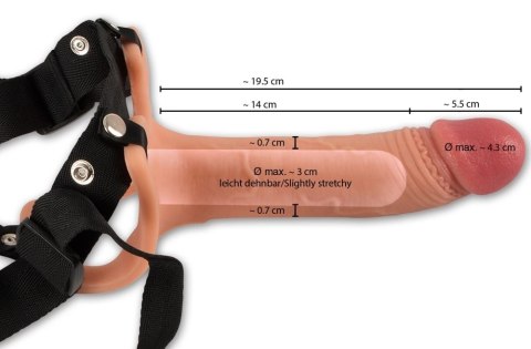 Realistixxx - Uprząż Strap-On Z Naturalnym Dildo 19,5cm Realistixxx - Uprząż Strap-On Z Naturalnym Dildo 19,5cm