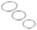 You2Toys - Metaliczny, silikonowy pierścień erekcyjny SE - zestaw - 3 szt