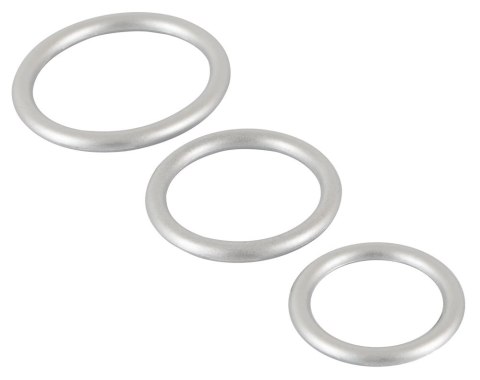 You2Toys - Metaliczny, silikonowy pierścień erekcyjny SE - zestaw - 3 szt You2Toys - Metaliczny, silikonowy pierścień erekcyjny SE - zestaw - 3 szt