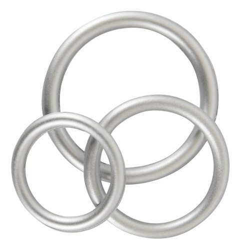 You2Toys - Metaliczny, silikonowy pierścień erekcyjny SE - zestaw - 3 szt You2Toys - Metaliczny, silikonowy pierścień erekcyjny SE - zestaw - 3 szt