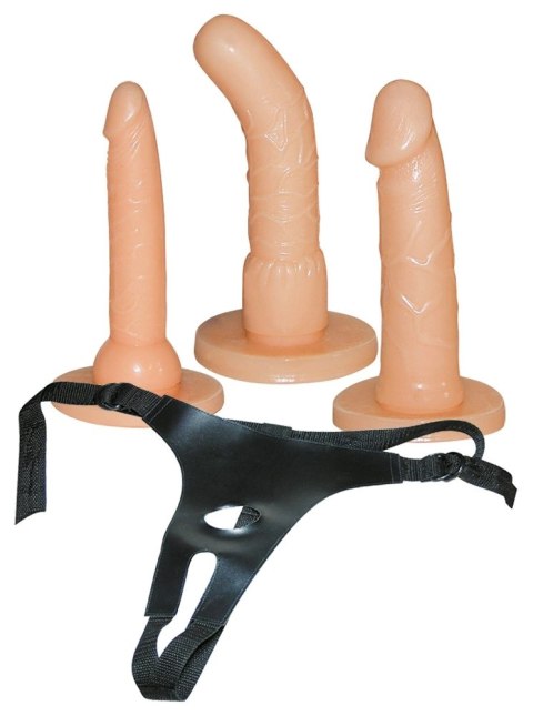 You2Toys - Pasek regulowany z 3 x dildo You2Toys - Pasek regulowany z 3 x dildo