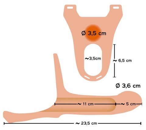 You2Toys - Średnie, silikonowe dildo na pasku You2Toys - Średnie, silikonowe dildo na pasku
