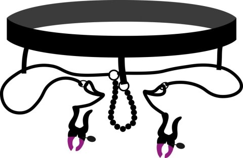 Bad Kitty - Czarne Stringi Z Zaciskami Na Wargi Sromowe Bad Kitty - Czarne Stringi Z Zaciskami Na Wargi Sromowe