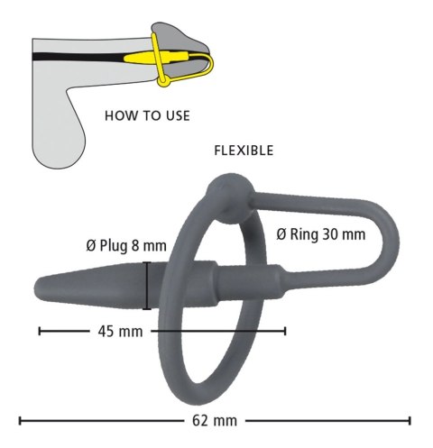Penisplug - 2in1 Pierścień Na Penisa I Dylator W Jednym Penisplug - 2in1 Pierścień Na Penisa I Dylator W Jednym