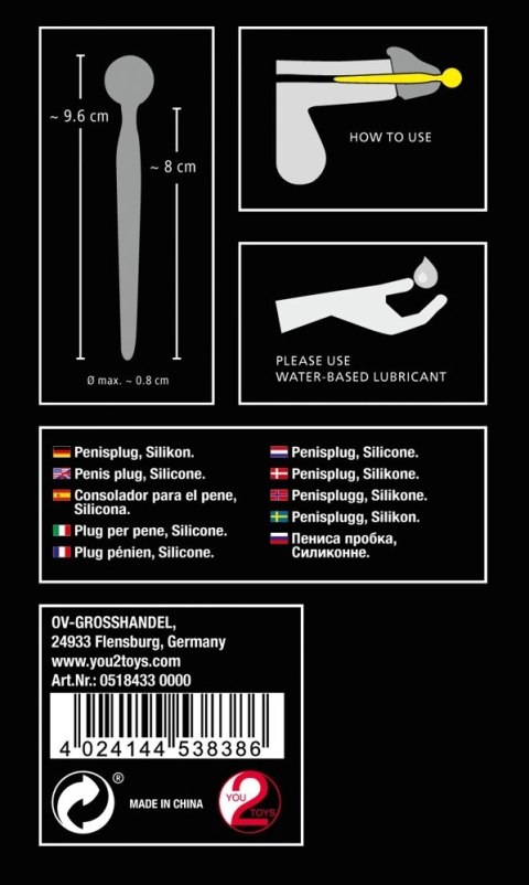 Penisplug - Niebieski Dilator Z Kulką Do Cewki Moczowej Penisplug - Niebieski Dilator Z Kulką Do Cewki Moczowej