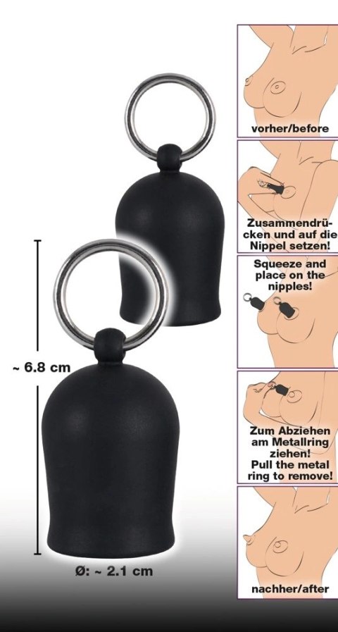 Przyssawki Do Sutków 2szt Czarne - Black Velvets Przyssawki Do Sutków 2szt Czarne - Black Velvets