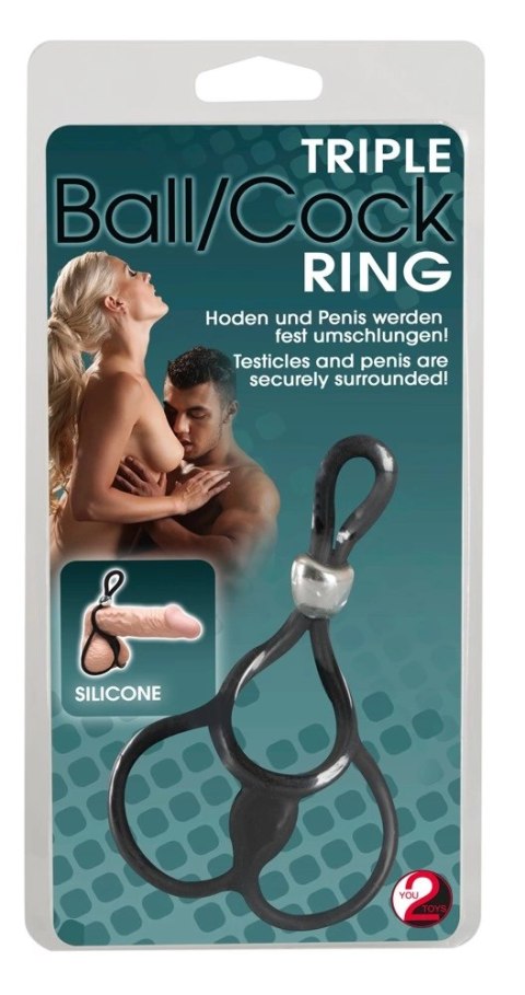 You2Toys - Potrójny pierścień na penisa i jądra You2Toys - Potrójny pierścień na penisa i jądra