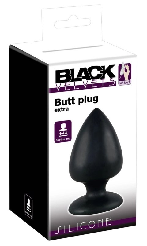 Bardzo Duży XXL Korek Analny Z Przyssawką - Black Velvets Bardzo Duży XXL Korek Analny Z Przyssawką - Black Velvets