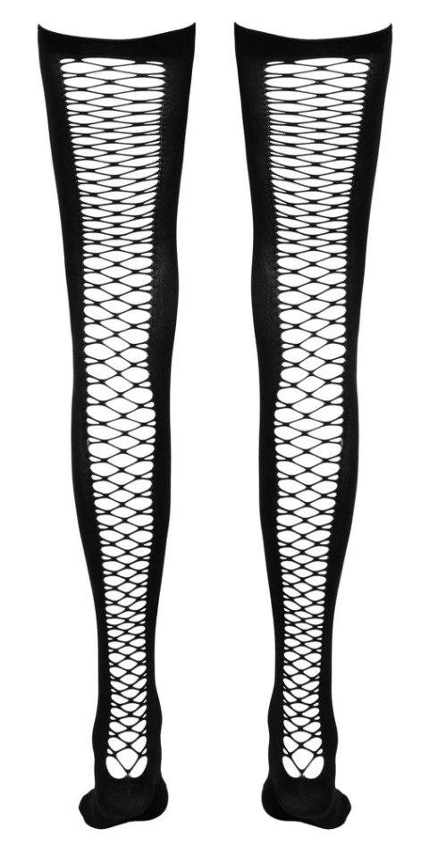 Cottelli LEGWEAR - Czarne Pończochy Z Siateczką Z Tyłu S/M Cottelli LEGWEAR - Czarne Pończochy Z Siateczką Z Tyłu S/M