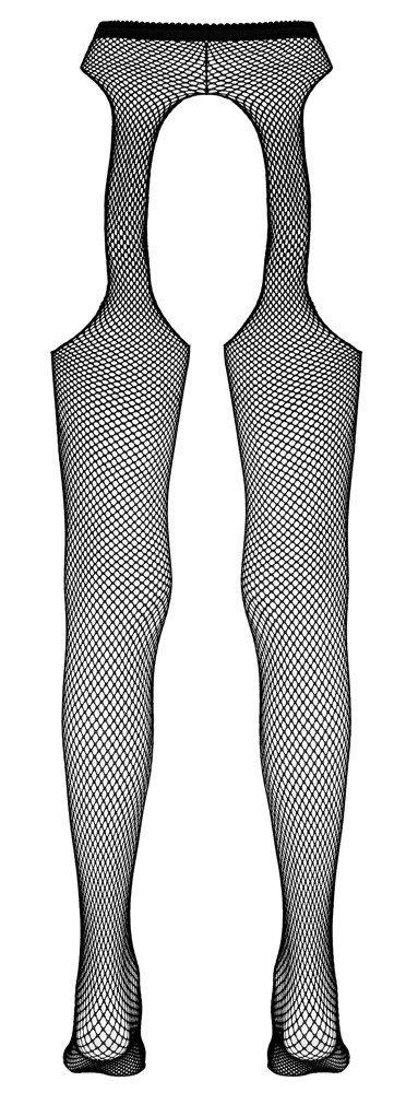 Cottelli LEGWEAR - Czarne Rajstopy Kabaretki Z Pasem Do Pończoch L/XL Cottelli LEGWEAR - Czarne Rajstopy Kabaretki Z Pasem Do Pończoch L/XL
