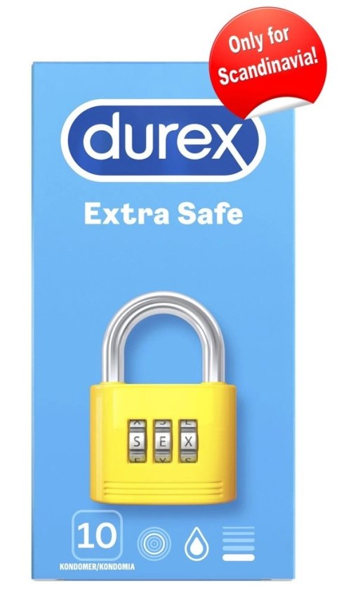 Durex Extra Safe - Prezerwatywy Mocno Nawilżone 10szt Durex Extra Safe - Prezerwatywy Mocno Nawilżone 10szt
