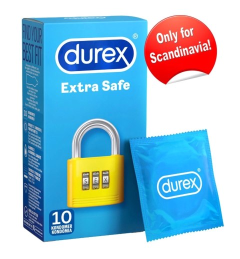 Durex Extra Safe - Prezerwatywy Mocno Nawilżone 10szt Durex Extra Safe - Prezerwatywy Mocno Nawilżone 10szt