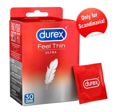 Durex Feel Thin - Prezerwatywy 20% Cieńsze 30szt Durex Feel Thin - Prezerwatywy 20% Cieńsze 30szt