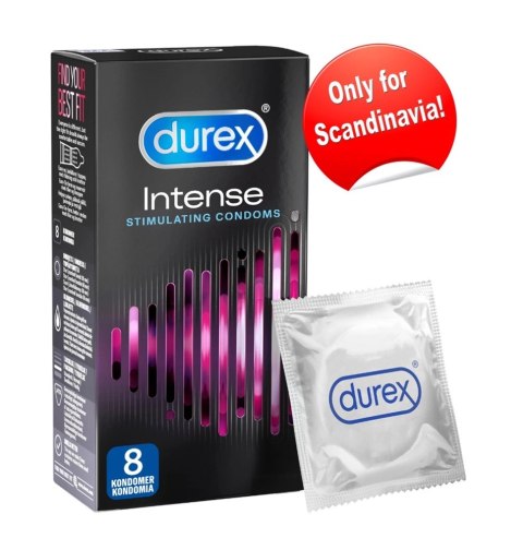Durex Intense - Prezerwatywy Z Żeberkami 8szt Durex Intense - Prezerwatywy Z Żeberkami 8szt
