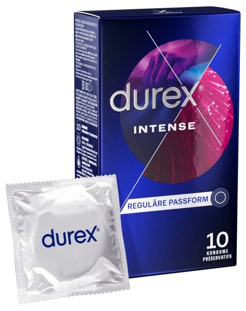 Durex - Prążkowane Prezerwatywy Miętowe Intense Orgasmic 10 szt Durex - Prążkowane Prezerwatywy Miętowe Intense Orgasmic 10 szt