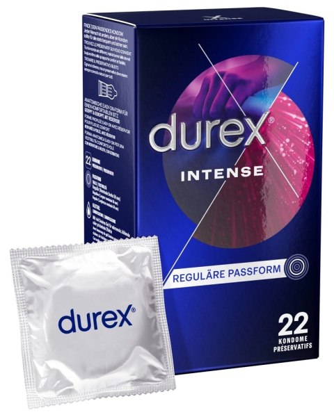 Durex - Prążkowane Prezerwatywy Miętowe Intense Orgasmic 22 szt Durex - Prążkowane Prezerwatywy Miętowe Intense Orgasmic 22 szt