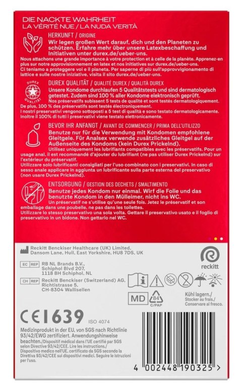 Durex - Prezerwatywy Lateksowe Zbiorniczek 8szt Durex - Prezerwatywy Lateksowe Zbiorniczek 8szt