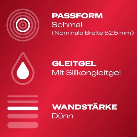 Durex - Prezerwatywy Pokryte Lubrykantem Ze Smoczkiem Gefühlsecht Slim Fit 8 szt Durex - Prezerwatywy Pokryte Lubrykantem Ze Smoczkiem Gefühlsecht Slim Fit 8 szt