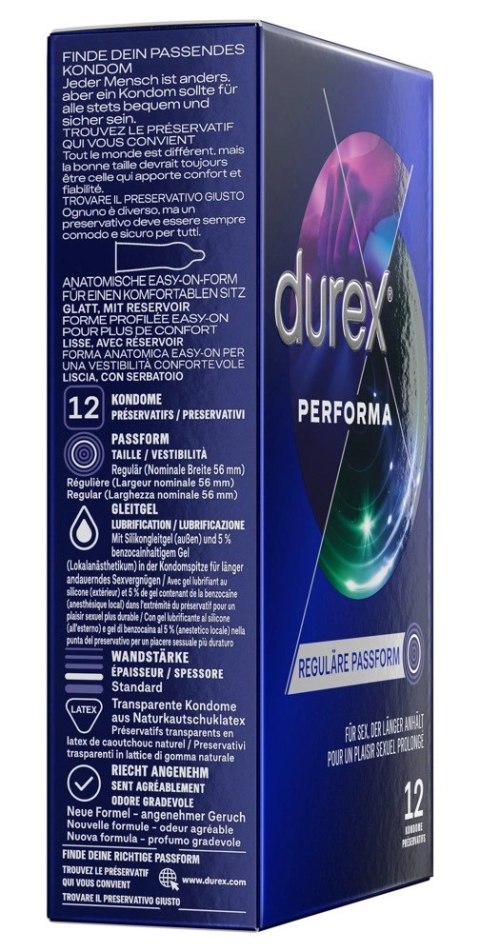Durex - Prezerwatywy Zapewniające Dłuższy Seks Performa 12 szt Durex - Prezerwatywy Zapewniające Dłuższy Seks Performa 12 szt