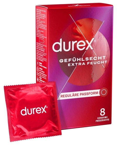 Durex - Prezerwatywy Ze Zbiorniczkiem Nawilżone Gefühl.extra lubr. 8 szt Durex - Prezerwatywy Ze Zbiorniczkiem Nawilżone Gefühl.extra lubr. 8 szt