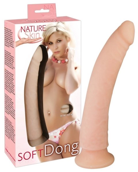 Nature Skin - Miękkie Naturalne Długie Dildo Z Przyssawką 22cm Nature Skin - Miękkie Naturalne Długie Dildo Z Przyssawką 22cm