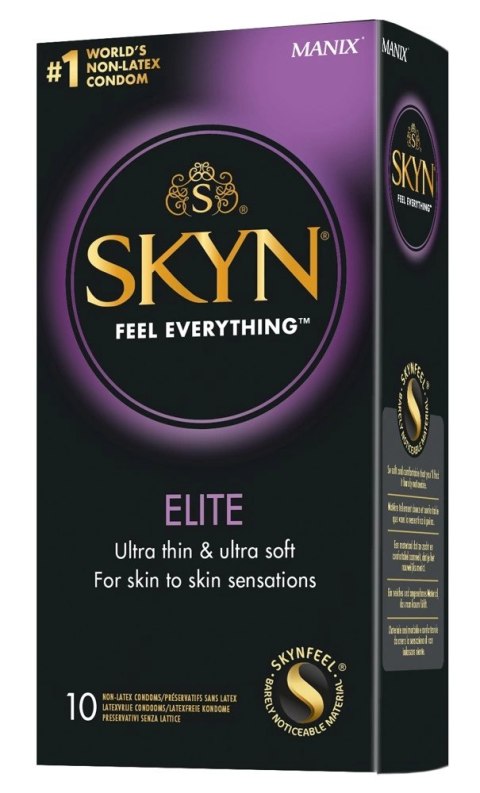SKYN ELITE - Prezerwatywy Nielateksowe Wilgotne I Cienkie 10 szt SKYN ELITE - Prezerwatywy Nielateksowe Wilgotne I Cienkie 10 szt