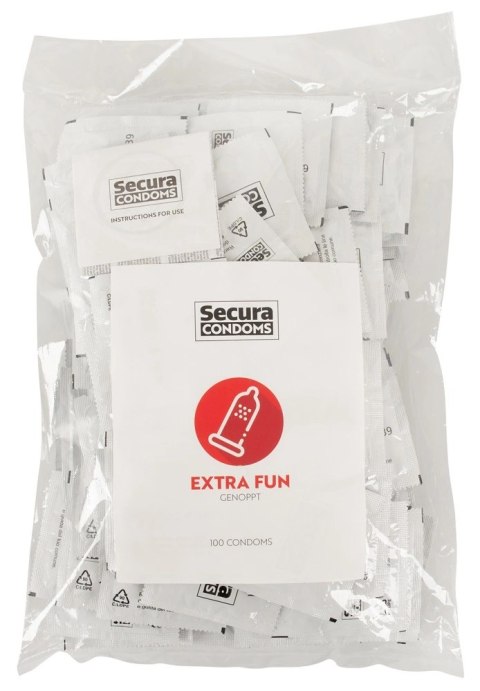 Secura Extra Fun - Prezerwatywy Z Wypustkami Stymulującymi 100pcs Bag Secura Extra Fun - Prezerwatywy Z Wypustkami Stymulującymi 100pcs Bag