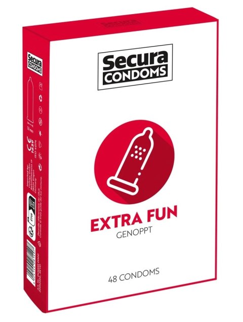 Secura Extra Fun - Prezerwatywy Z Wypustkami Stymulującymi 48pcs Box Secura Extra Fun - Prezerwatywy Z Wypustkami Stymulującymi 48pcs Box