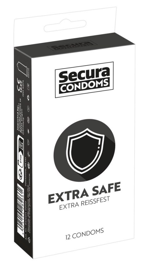 Secura Extra Safe - Prezerwatywy Extra Grube 12pcs Box Secura Extra Safe - Prezerwatywy Extra Grube 12pcs Box
