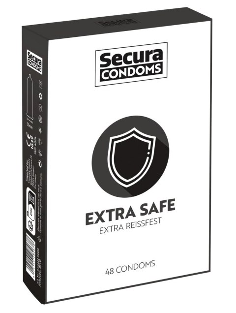 Secura Extra Safe - Prezerwatywy Extra Grube 48pcs Box Secura Extra Safe - Prezerwatywy Extra Grube 48pcs Box