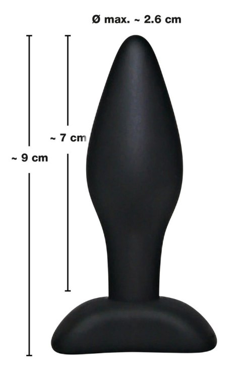 Silikonowy Korek Analny Mały(9cm) - Black Velvets Silikonowy Korek Analny Mały(9cm) - Black Velvets