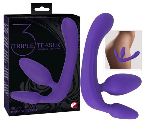 Strapless Strap-On - Dildo Do Dzikich Gier Z 3 Wtyczkami Fioletowy Strapless Strap-On - Dildo Do Dzikich Gier Z 3 Wtyczkami Fioletowy
