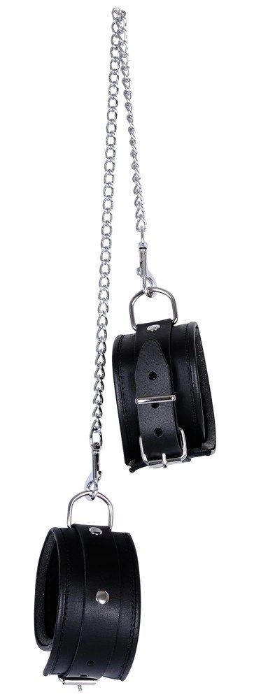 ZADO - Regulowane Skórzane Mankiety Na Kostki Czarne ZADO - Regulowane Skórzane Mankiety Na Kostki Czarne