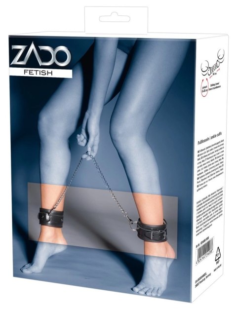 ZADO - Regulowane Skórzane Mankiety Na Kostki Czarne ZADO - Regulowane Skórzane Mankiety Na Kostki Czarne