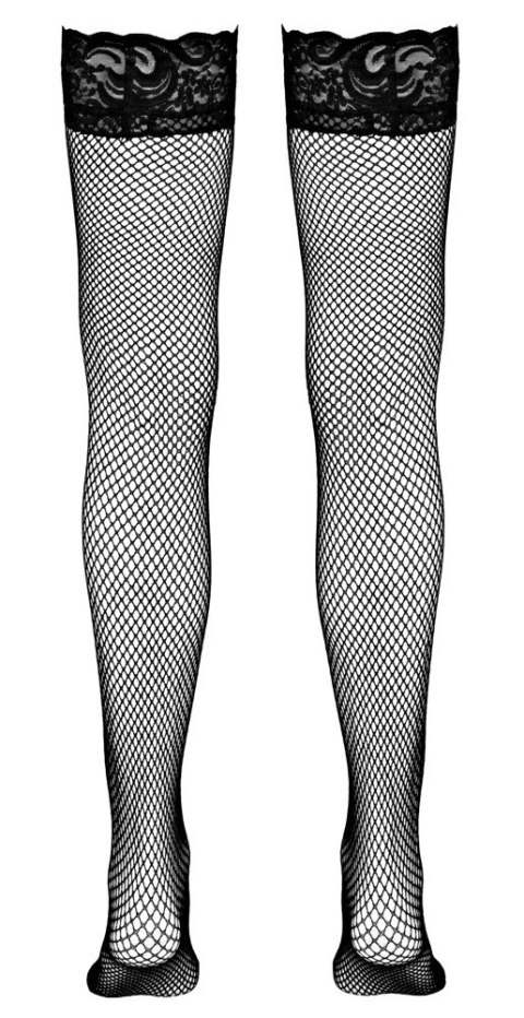 Cottelli LEGWEAR - Pończochy Kabaretki Z Koronką Czarne M Cottelli LEGWEAR - Pończochy Kabaretki Z Koronką Czarne M
