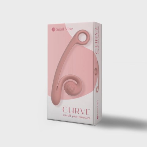Snail Vibe - Podwójny Wibrator Stymulujący Punkt-G Curve Brzoskwiniowy Snail Vibe - Podwójny Wibrator Stymulujący Punkt-G Curve Brzoskwiniowy