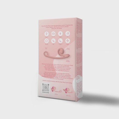 Snail Vibe - Podwójny Wibrator Stymulujący Punkt-G Curve Brzoskwiniowy Snail Vibe - Podwójny Wibrator Stymulujący Punkt-G Curve Brzoskwiniowy
