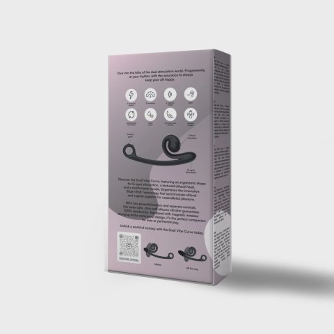Snail Vibe - Podwójny Wibrator Stymulujący Punkt-G Curve Czarny Snail Vibe - Podwójny Wibrator Stymulujący Punkt-G Curve Czarny