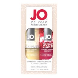 System JO - Zestaw Lubrykantów Wodnych O Smaku Szampana I Tortu 2x60 ml