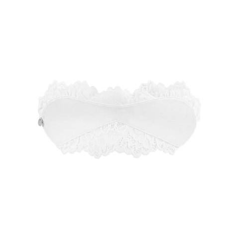 Obsessive Amor Blanco maska na oczy satynowa biała koronka O/S Obsessive Amor Blanco maska na oczy satynowa biała koronka O/S