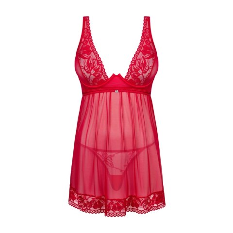 Obsessive - Seksowna Prześwitująca Babydoll I Stringi Czerwone M/L Obsessive - Seksowna Prześwitująca Babydoll I Stringi Czerwone M/L